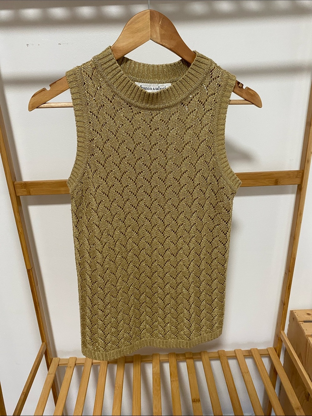 Sleeveless Knit Tank Top in Olive by